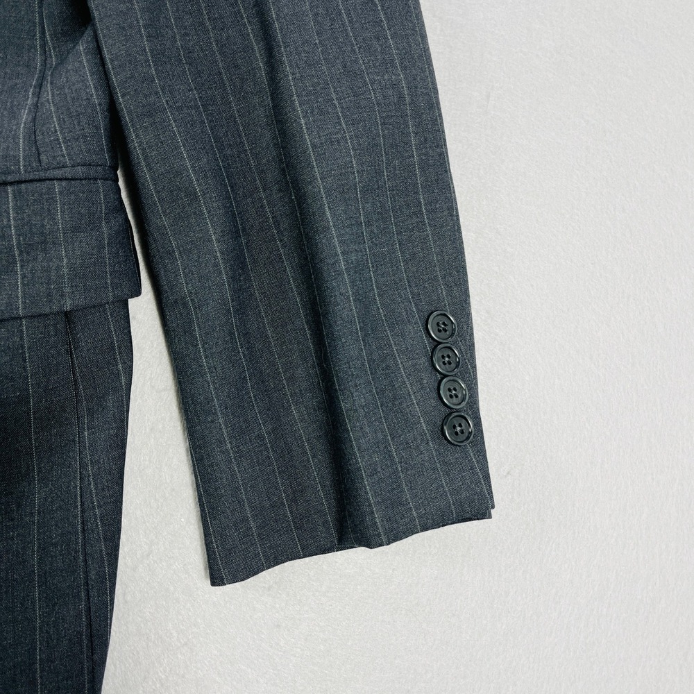 Brooks Brothers 346 Mens Suit 41R Grey Pinstripe Wool Stretch Blazer Pants Set - Picture 3 of 11